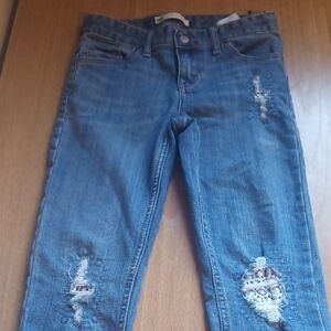 Levi's Boyfriend Denim Blue Jeans size 8 for little girls.